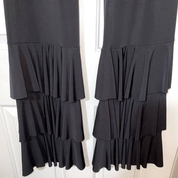 NWOT Julian Chang 3 tier Black Ruffled pants - Picture 2 of 13